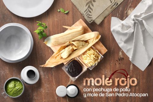 Mole rojo con pechuga